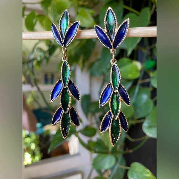 Enamel vintage earrings - Picture 6 of 7